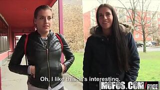 Open Space Pick Ups - Euro Gals Flashes Bum for Money starring  Eveline Dellai