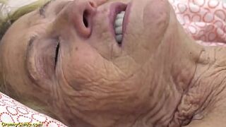 excited hairy 90 years old grandma fucked by her toyboy