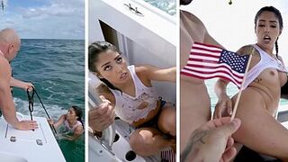 BANGBROS - Cuban Hot Teen, Vanessa Sky, Gets Rescued At Sea By Jmac