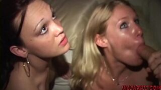 Lusty babes screwed rough at a party before sperm on the face cum blast