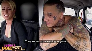 Lady Fake Taxi Tattooed fella makes excited yellowish lustful