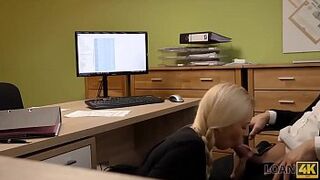 LOAN4K. Sex Act casting is performed in loan office by naughty agent
