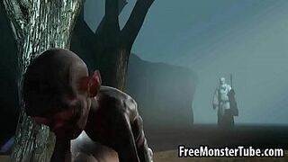 Beauty 3D hot gets banged rough in the woods by Gollum