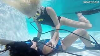 Hungarian gay woman babes underwater Vodichkina and Farkas