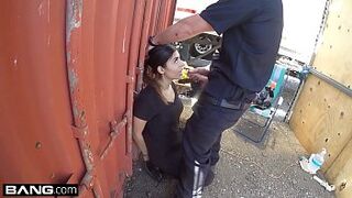 Bang the Cops - Latina bad adolescent caught sucking a cops penis