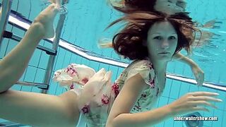 Lucy Gurchenko Russian hairy beauty queen in the pool stripped