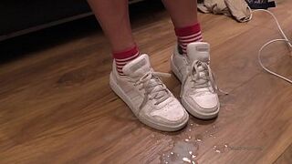sperm on feet and shoes cumpilation sperm shot compilation YummyCouple