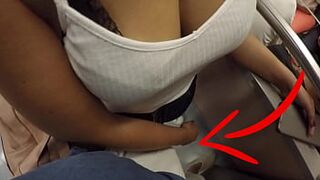 Unknown Platinium Stepmother with Enormous Big Boobs Started Touching My Man Meat in Subway ! That's called Clothed Sexual Intercourse?
