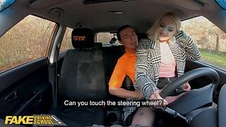 Fake Driving School Yellowish Marilyn Sugar in Sable Stockings Sex Act in Car