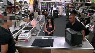 XXX PAWN - Feisty Cuban Slutty Gals "Estefania" Gets Her TV Broken And She Is Pissed