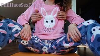 Horny Step Sister in Pajamas Compilation Teasing Spank Booty Masturbation and Cum Blast