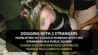 Dogging - Naughty Female Fucking by strangers in the park in front of cuckold - English subtitles - Sexxx-Porno