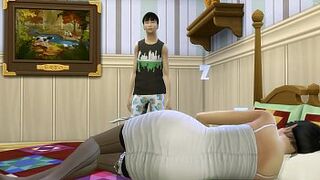 Japanese Son Fucks Japanese Stepmom After After Sharing The Same Bed