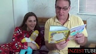 Inzesttube.com faultless-uncensored Daddy Reads Childlike a Bedtime Story.uncensored.uncut.