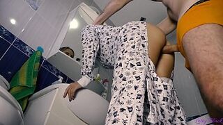 Quickie With Small Size Adolescent In Pajamas Ends With Oral Sex Blast - Letty Inky