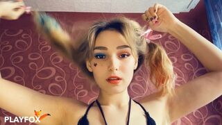Virtual Oral Sex from 18Yo Harley Quinn
