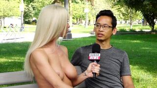 Reporter from the Nude News Program Interviews Asian Dudes! AMWF