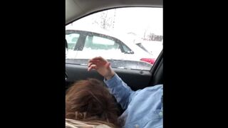 Being Not Loyal Married Female Sucks me off in a Starbucks Parking Lot