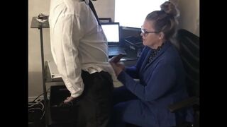 Thick Office Assistant Works Late for MASSIVE BLACK COCKS