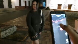Stranger Controls my Vibrator in Open Space and we are Caught having an Orgasm on the Street Kathalina77