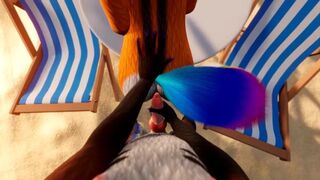 Furry Animation Foxes Intercourse Beach Yiff