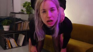 So Excited! Screwed her through Ripped Pantyhose, Foot Job, Squirting, Cum Blast - Quarantine Dance