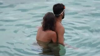 Baby Couple Gets Caught Fucking on the Beach - Part one: Self-Stimulation under Water
