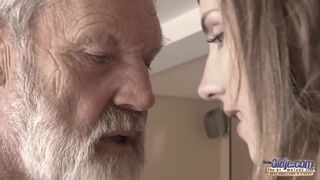 Old Juvenile - Giant Man Meat Grandpa Humped by Eighteen Years Old she Licks Thick old Lad Dick