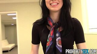PropertySex uncut-uncensored Pretty darkis real estate agent home office sex act video