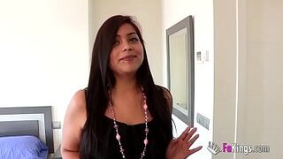 21 years old tiny latina doll is screwed by a much older male from Madrid