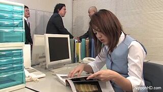 Japanese appealing gets screwed in the office