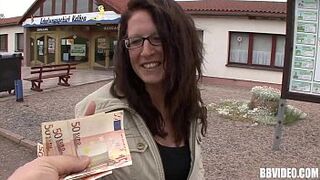 Chesty german hooker gets screwed for cash