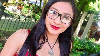 MAMACITAZ - Latina Sweet Sixteen Eva Cuervo Fucks With Stranger During Lunch Break