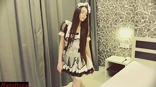 FULL! Insanely Adorable French Maid Gets Humped Roughly By The Tenant - Natalissa