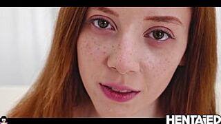 REAL LIFE HENTAI - Sweet tiny Red head deep pussy & Bust A Load - Lottie Magne