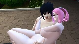 Sasuke and Sakura Romantic Day Open Space Intercourse Naruto Porn