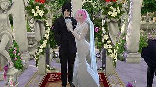 Sakura's Wedding Part one Naruto Hentai Netorare Woman Cheated Wedding Tricked Husband Cuckold Anime